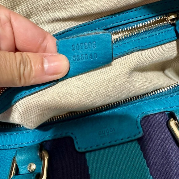 GUCCI❤️🌟WEB BOSTON SUEDE & LEATHER BAG⭐️ - Picture 11 of 13